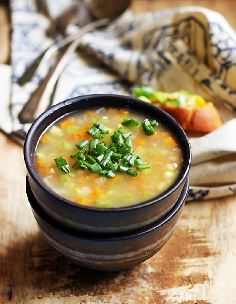 Sweet Corn Clear Soup Recipe | Cook Click N Devour!!!