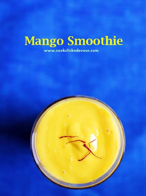 Mango Lassi Recipe, A Yogurt Smoothie - On The Go Bites