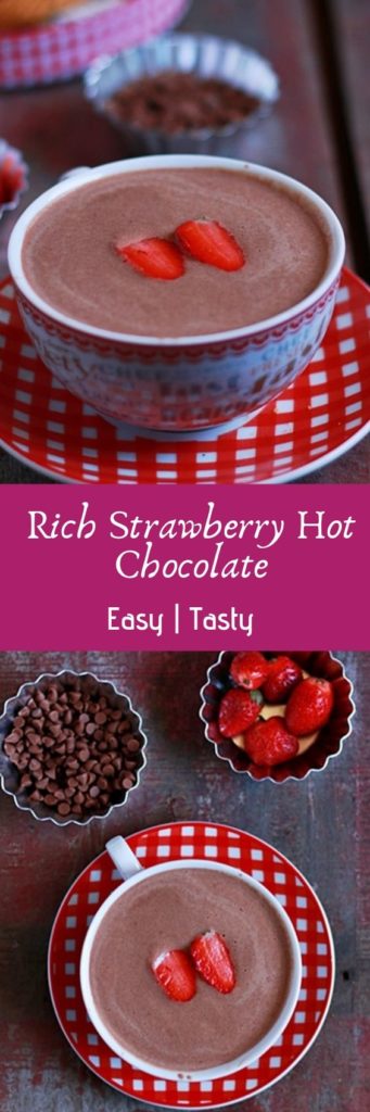 Strawberry hot chocolate recipe | Cook Click N Devour!!!
